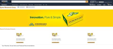Zymo vendor page on Amazon