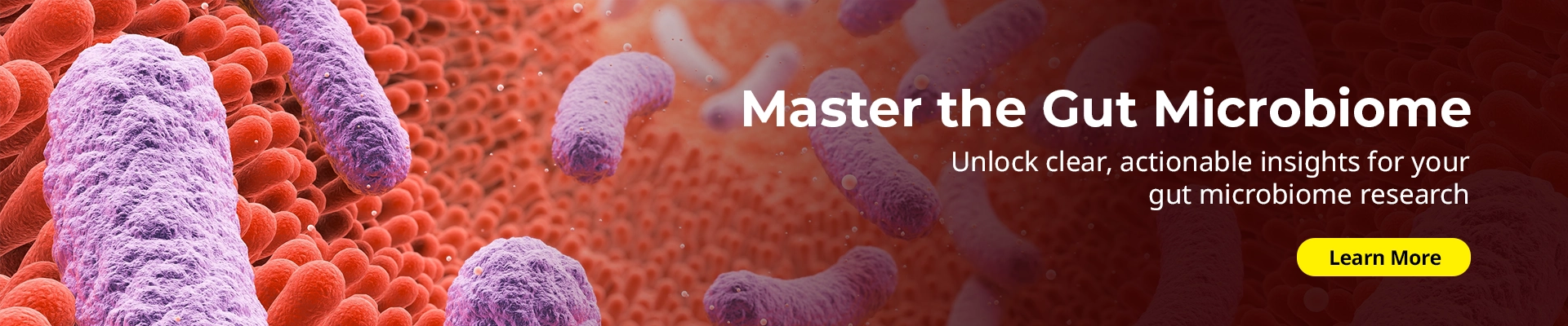 Banner for Zymo Research's Gut Microbiome Learning Center