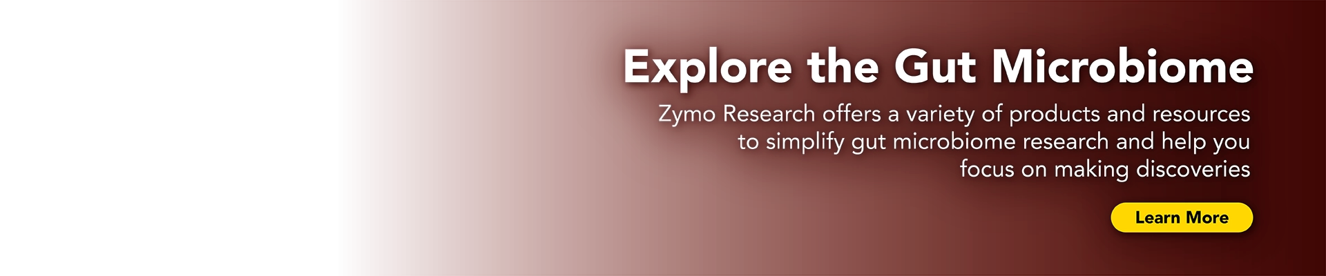 Banner for Zymo Research's Gut Microbiome Learning Center