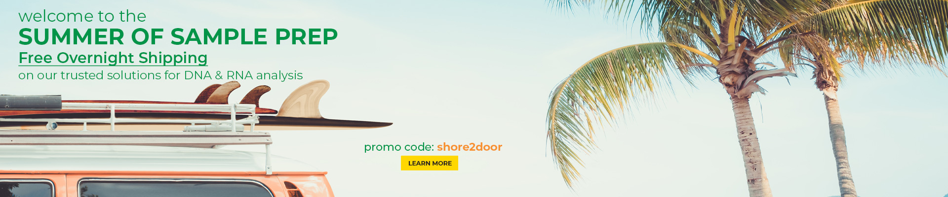 Banner for Zymo Research's Summer of Sample Prep promo