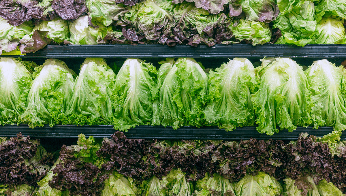 Produce in grocery store