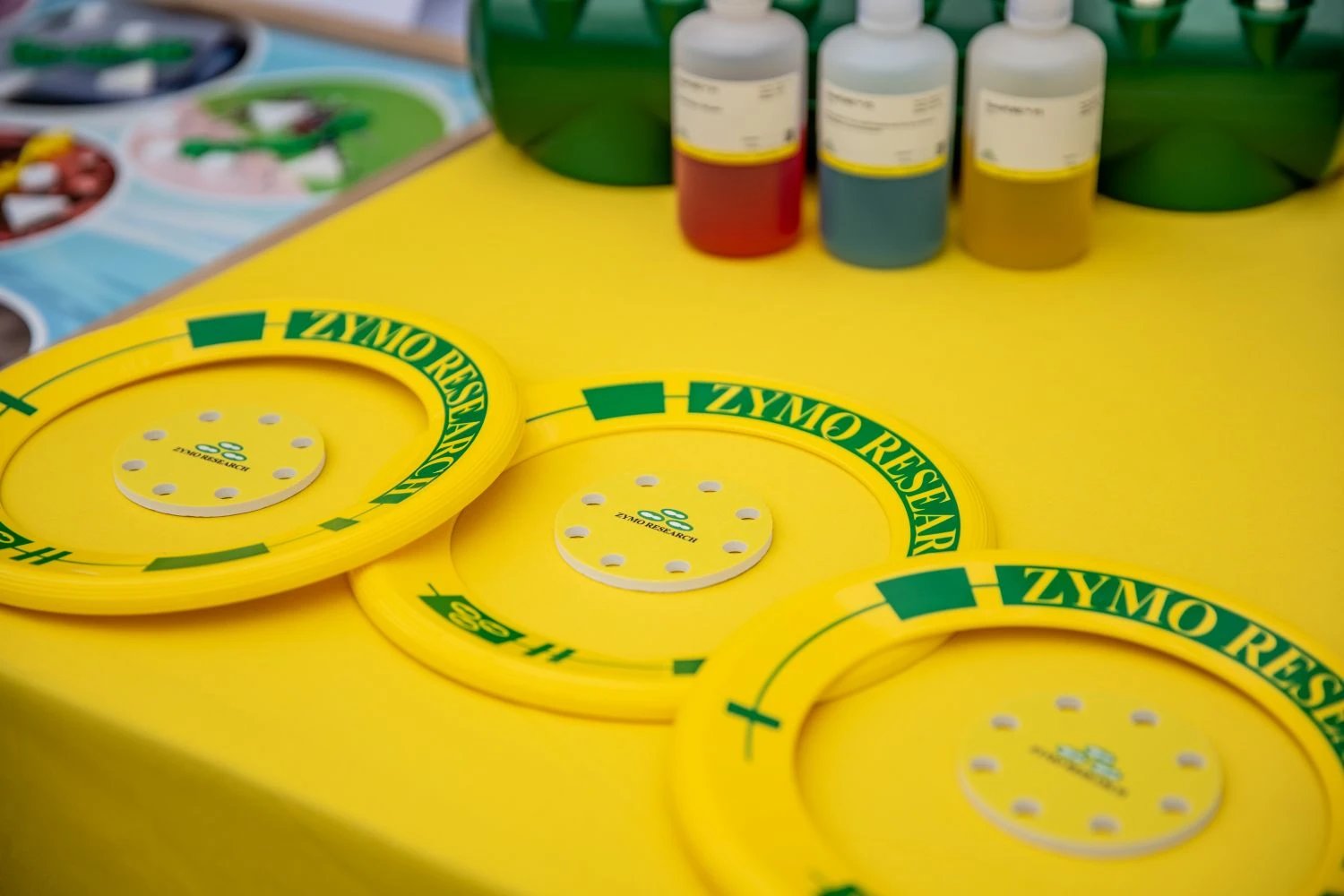 Zymo branded frisbees