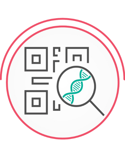 Magnifying glass inspecting data