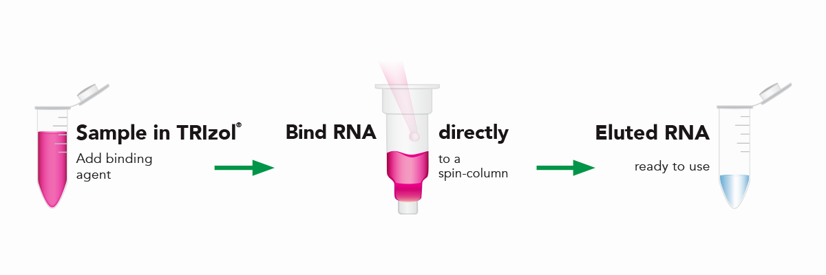  The Direct-zol RNA workflow eliminates the need for phase separation