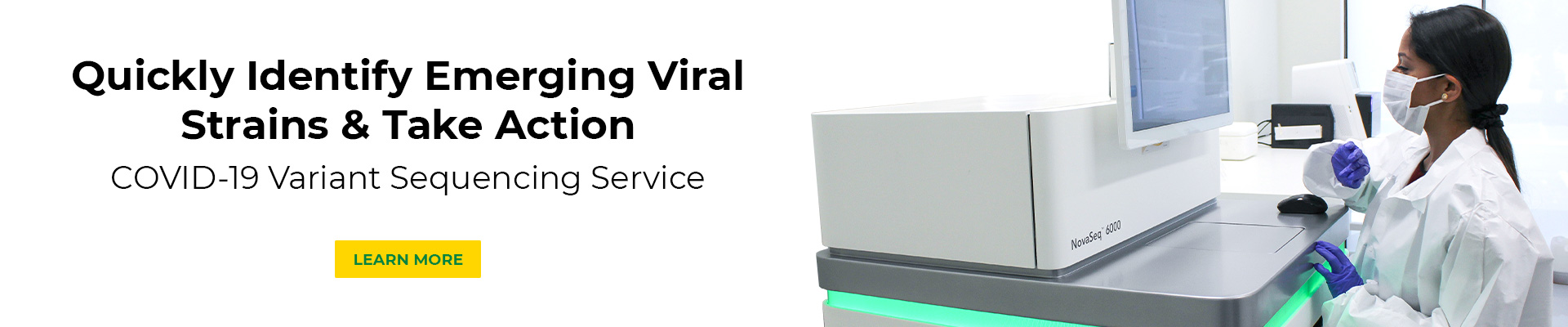 home page carousel banner for COVID-19 Variant Sequencing Service