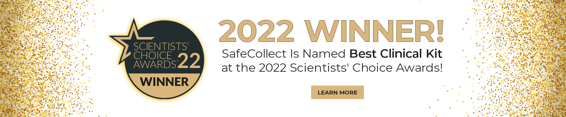 Banner for SafeCollect's Award from SelectScience
