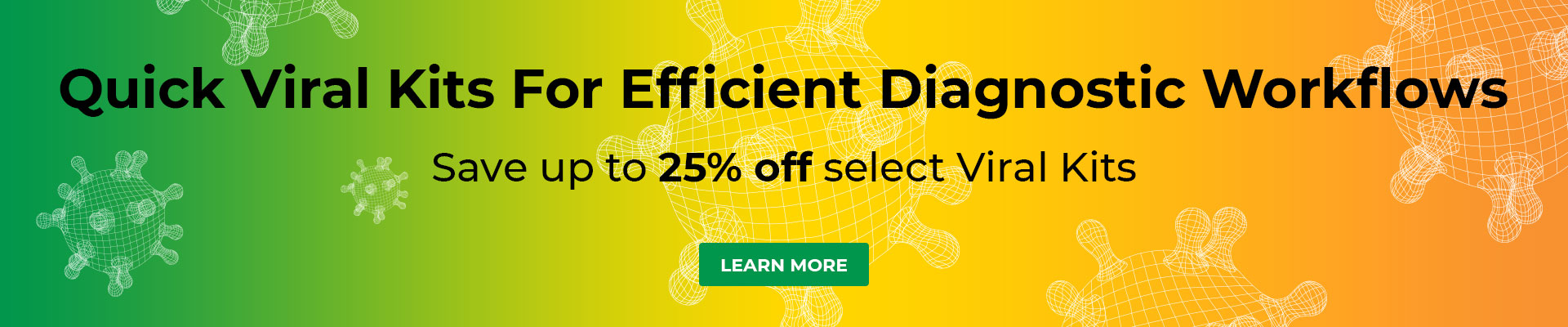 home page carousel banner for Zymo Research Europe's viral kit promo