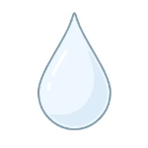 Water Droplet icon in flat style.
