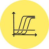 A line graph icon