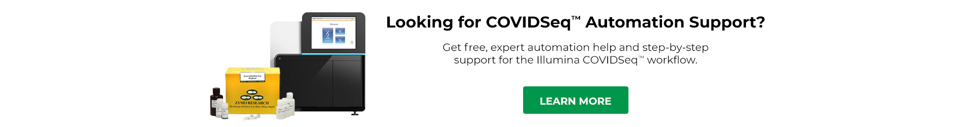 Banner for COVIDSeq Automation Support