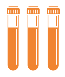 Image of three orange sample tubes.