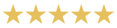 Image of 5 gold stars in a row