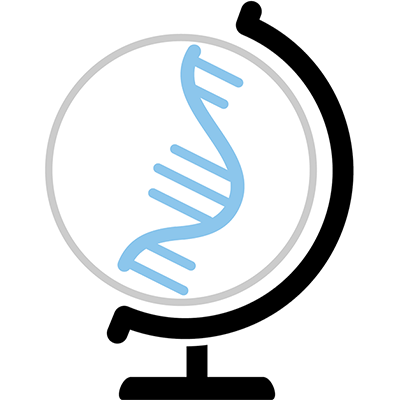 RNA strand in a globe