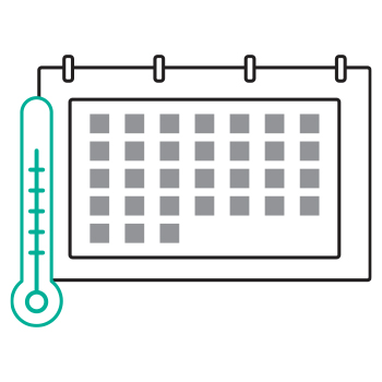 Image of a calendar and a thermometer