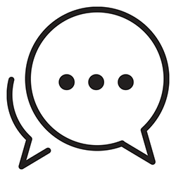 icon of a chat bubble