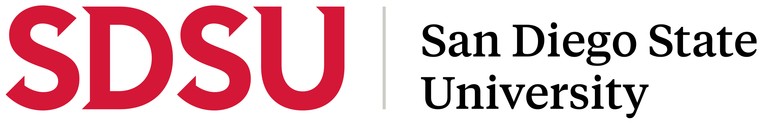 Logo of San Diego State University.