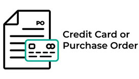 Credit card or purchase order