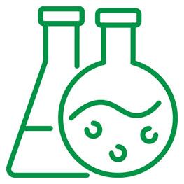 Lab flasks symbol